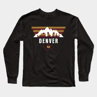 Mile High Gold Nuggets, Denver Basketball Playoffs Long Sleeve T-Shirt